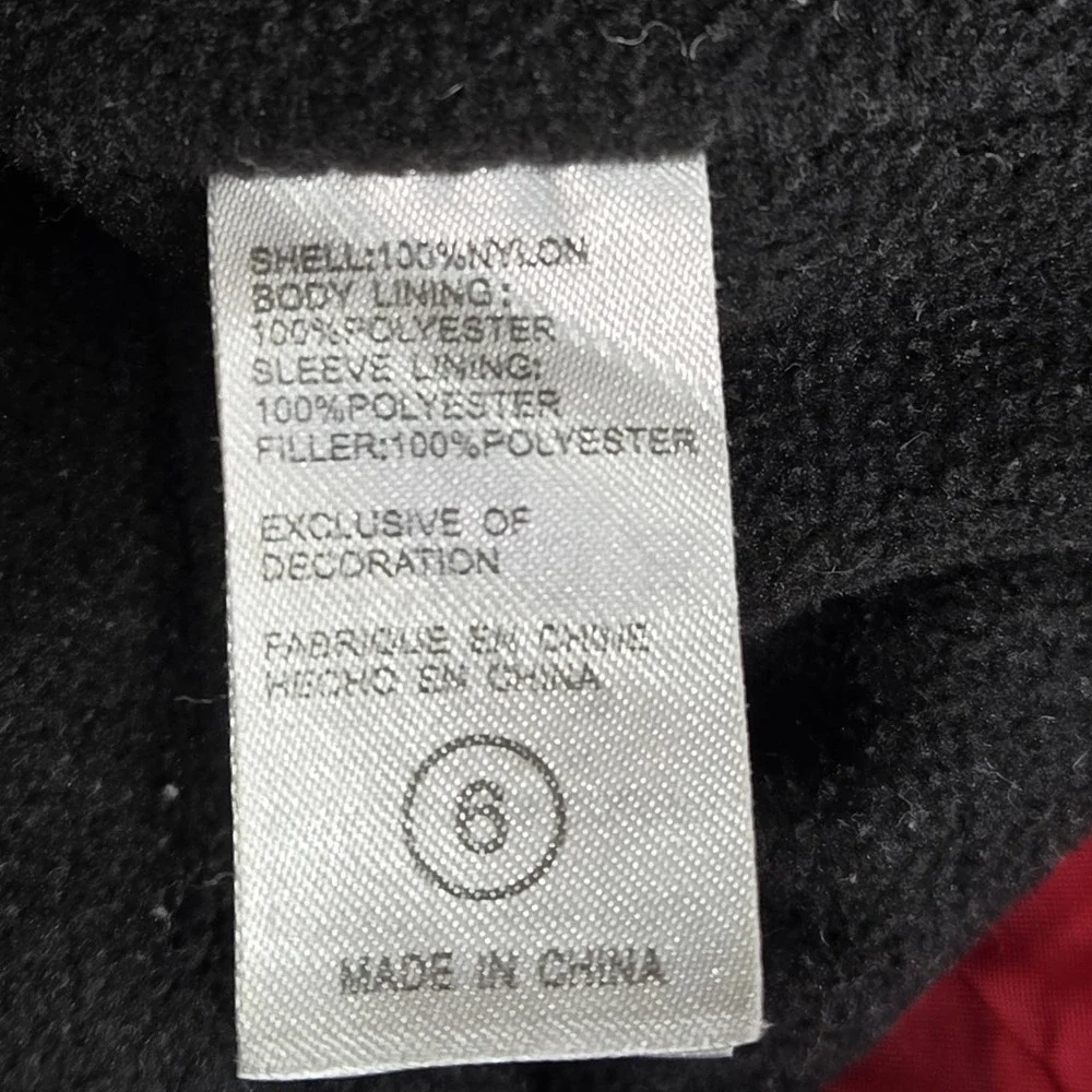 Jordan Boys Jacket 6 Red Nylon Polyester Puffer Jumpman Embroidered Fleece READ